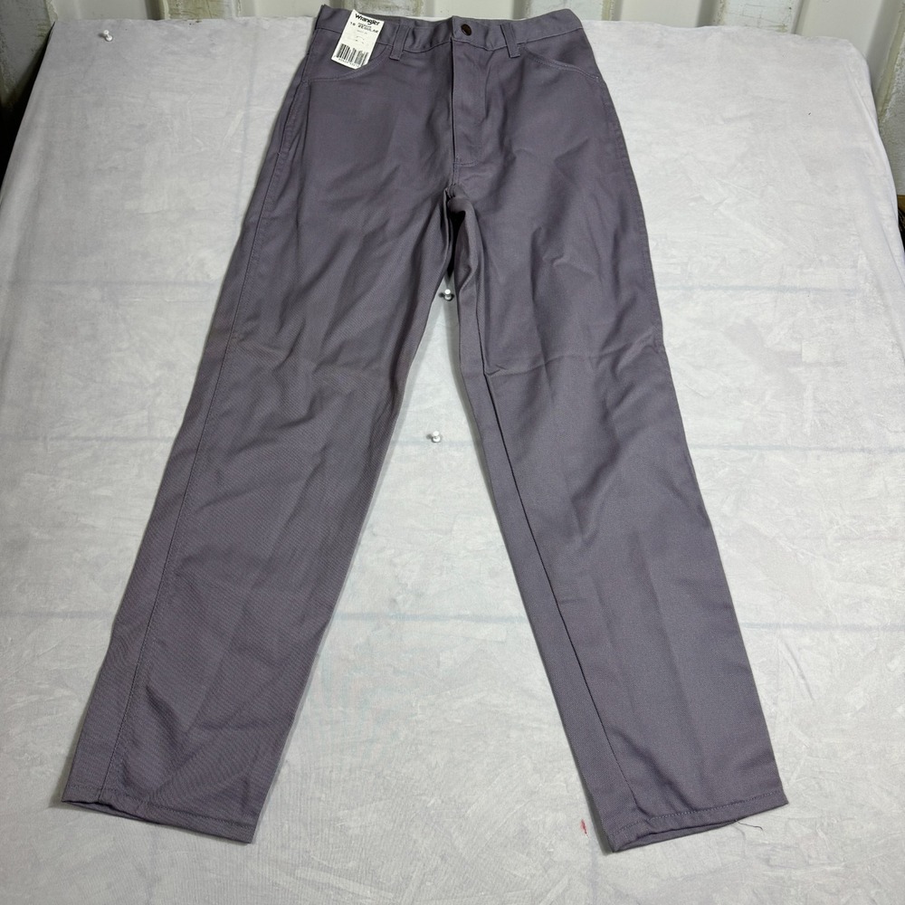 Wrangler Mens Chino Pants Gray Classic Straight Leg Flat Front Size 18‎ Reg NWT